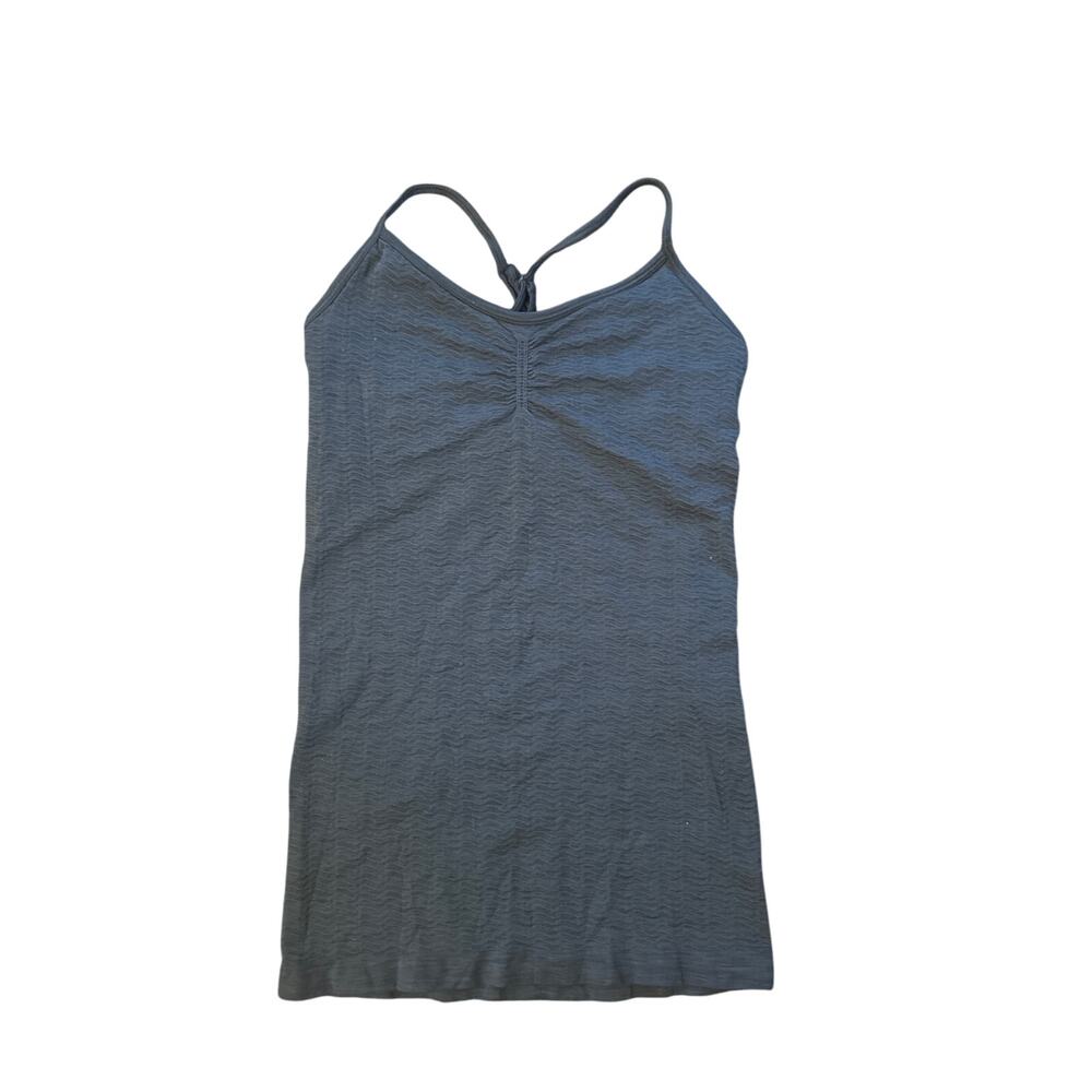Women M Athleta 350769 Gray Pacifica Seamless Cami Shelf Bra Tank Top Yoga Run